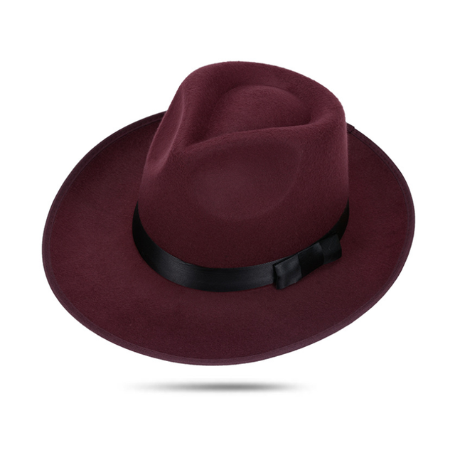 Retro Winter Autumn Imitation Woolen Women Men Ladies Fedoras Top Jazz Hat European American Round Caps Bowler Hats: 3