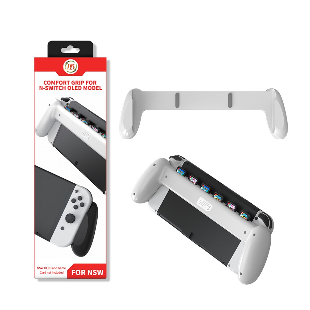 Jys -ns217 handgriffständer passend für nintendo switch oled-spielkonsole, schutzhülle mit halterung und kartenfach
