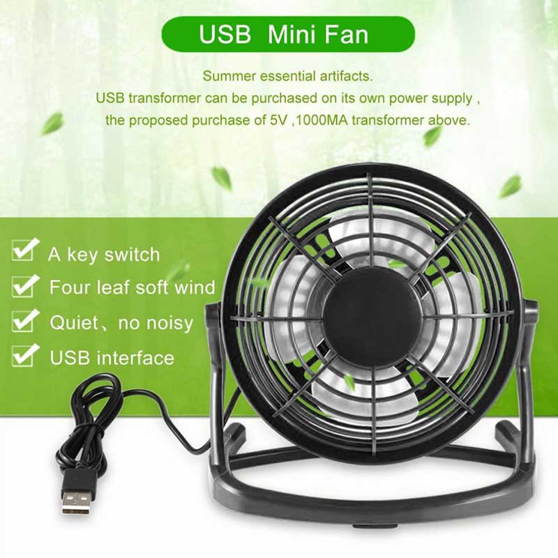 Usb genopladelig klips desktop/bord ventilator mini bærbar klemme ventilator roterende ventilator med luftkøler ventilator