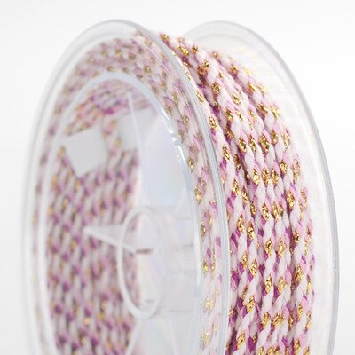 Corde en coton coloré haut de gamme, fil de coton tricolore fait à la main, bricolage, corde de Bracelet tressée à la main, 2MM: 11