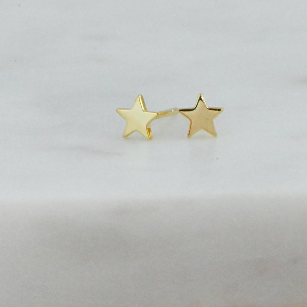 Rustfrit stål bittesmå stjerne ørestikker lækre delikate og smukke stjerne øreringe