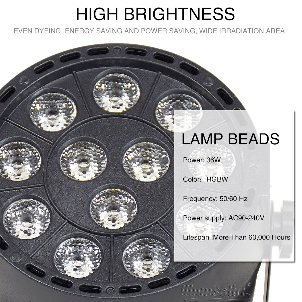 Mini Disco Licht 12X3W Led Par Rgbw Dmx Lier Wassen Party Stage Lighting Effect Stroboscoop Beam Kerst