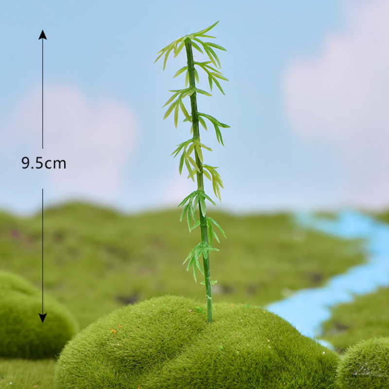 15 stijlen mini kersenboom feeëntuin decoraties miniaturen landschap hars knutselen bonsai tuin terrarium diy accessoires: Oranje