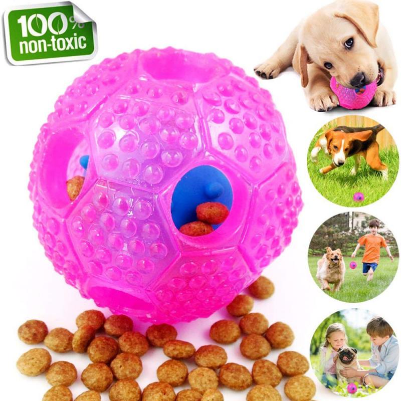 Gummi hund kæledyr tygge dispensering legetøj mad dispenser kugle bid rense tænder giftfri hund forsyninger