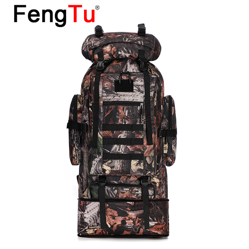 Fengtu 100L Grote Wandelen Klimmen Rugzakken Camouflage Softback Rugzak Voor Mannen En Vrouwen Sport Tassen Camping Reizen Rugzak