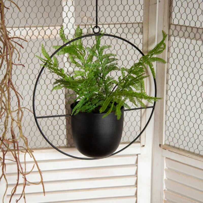 Metalen hangende pot plantenhanger ketting hangende plantenbakmand bloempot plantenhouder huis tuin balkon decoratie
