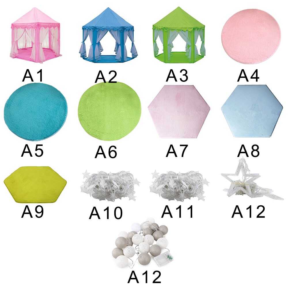 Girl Princess Castle Tents Children Folding Playhouse Lodge Kids Ball Pool