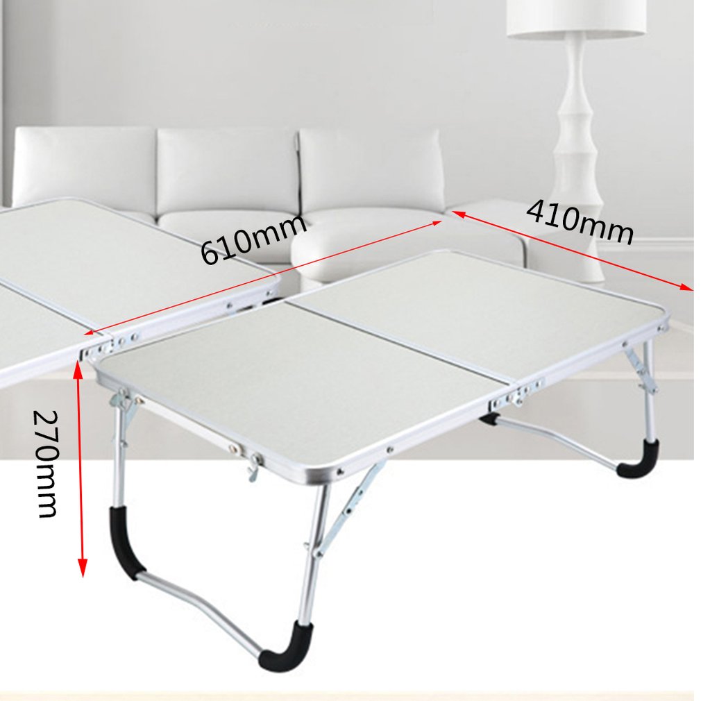 Laptop Double-Folding Computer Table Folding Computer Desk PC Laptop Table Writing Workstation Home Office Furniture
