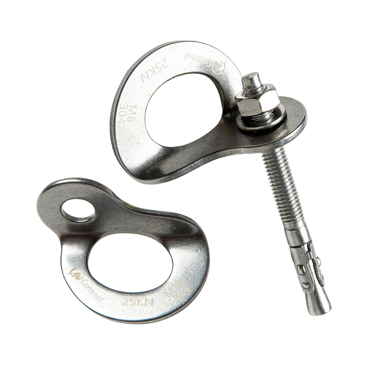Outdoor Durable Stainless Steel 25KN Anchor Plate Mountaineering Rock Climbing Bolt Hanger Camping &amp; Hiking Accessories