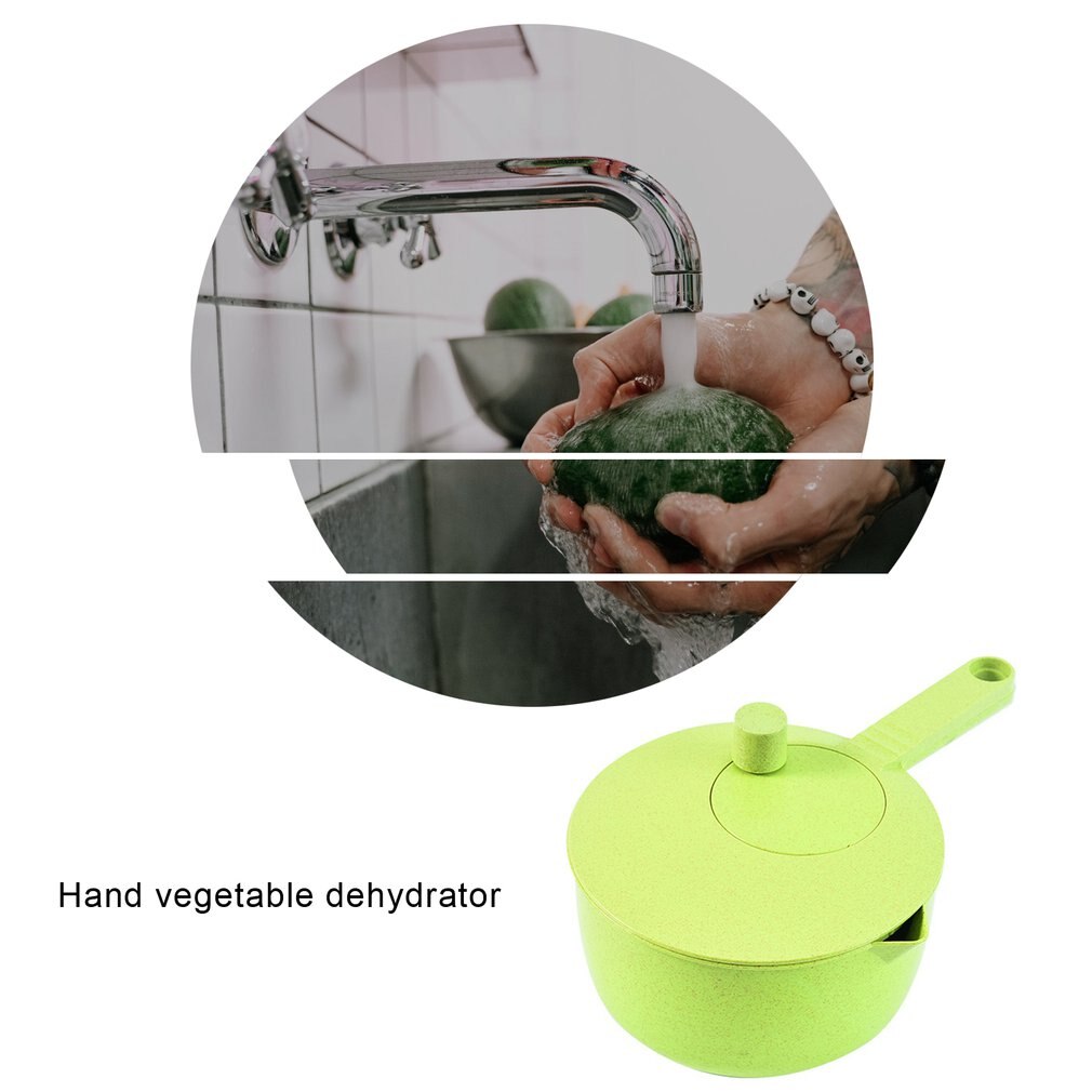 Hand Operated Vegetable Dehydrator Dryer Fruit Salad Mixer Rice Washer Wheat Straw PP Multifunctional Kitchen Tools