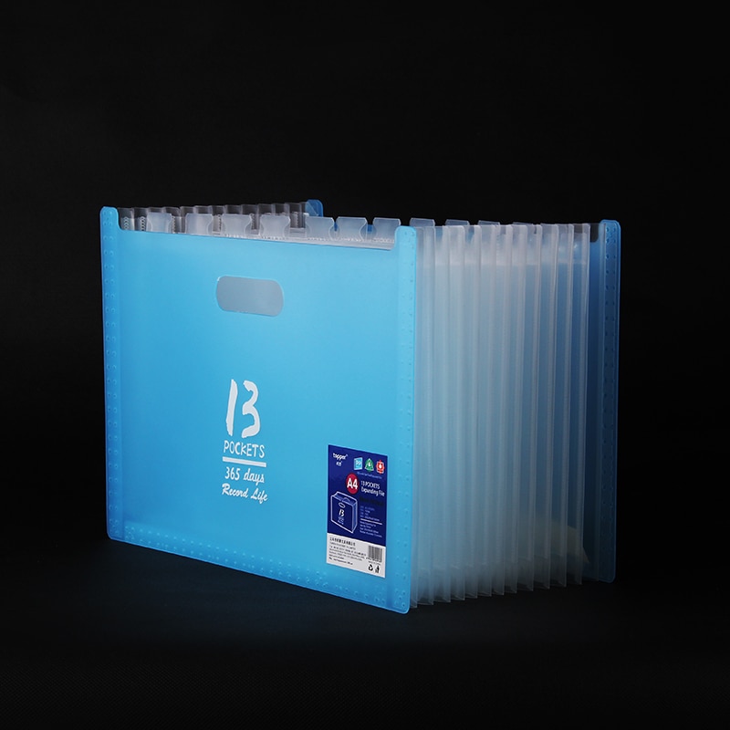 12/24 Pockets Expanding File Folder A4 Organizer Portable Business File Office Supplies Document Holder Carpeta Archivador