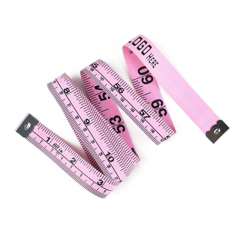 1.5 Meters 60 Polegada Button Measuring Tape Tool Measuring Waist Clothes Bust Tailor Sewing Tools Embroidery Rulers