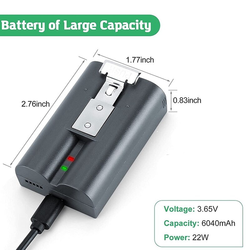 Ring Batterij Oplaadbare 3.65V 6040Mah Compatibel Met Ring-Deurbel-Spotlight Cam 1/2/3/4 spotlight Stok Up Cam,1Pcs