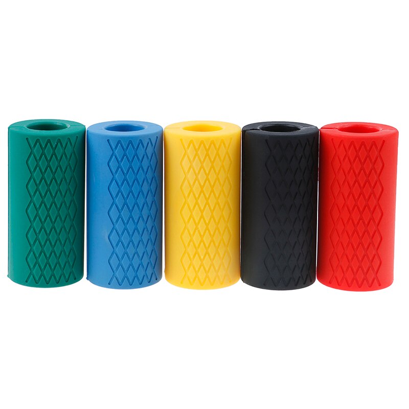 1 pc hantel fett skivstångshandtag tjockt stånghandtag dra upp tyngdlyftningsstöd silikon halkskyddsdyna för kroppsbyggnad