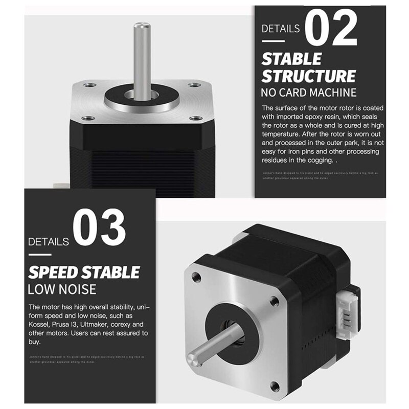 5 Teile/los 17HS4401S V5 V6 4-Blei Nema17 Schrittmotor 42 Motor- Nema 17 Motor- 42BYGH 1,5 EINE Motor- + linie für CNC XYZ
