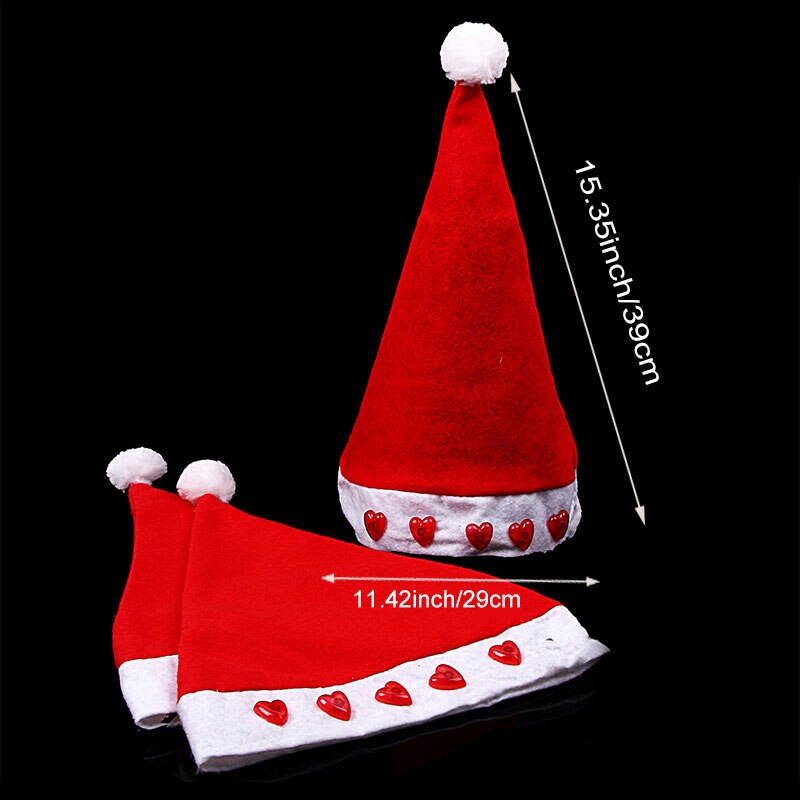 Children Toys LED Santa Claus Hat Non-woven Fabric Luminous Christmas Cap Kid Boy Girl Xmas Decoration 8 N