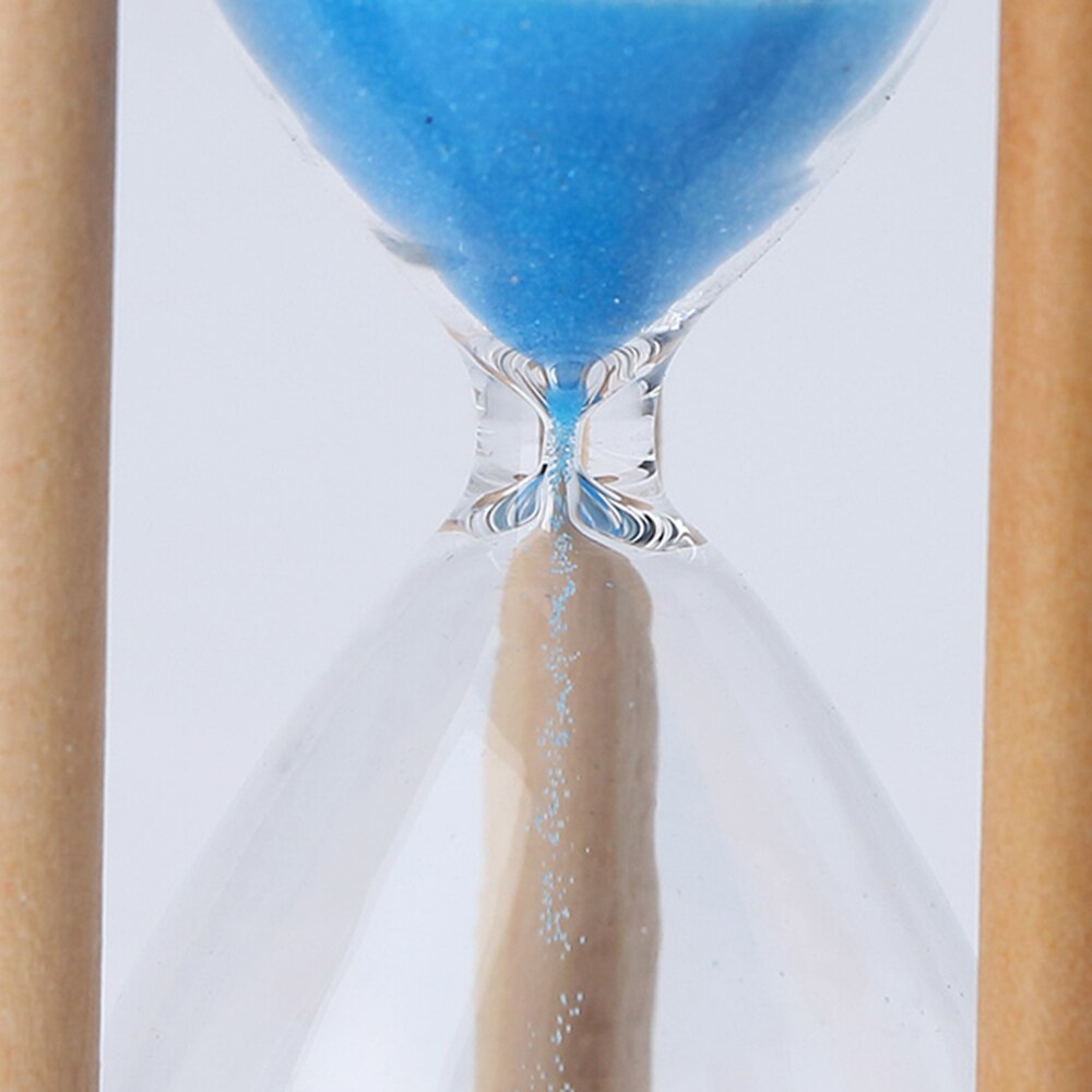 Hourglass Sand Timer 3 Minutes Sand Clock Round Watch Glass Wood Timer