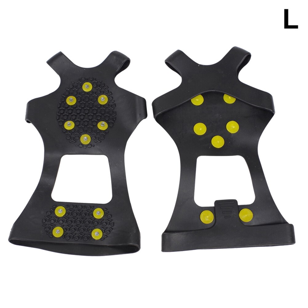 1 paire de poignées de neige glacée taquet sur botte de chaussure pointes en caoutchouc Crampons antidérapants Crampons chaussures extensibles sous: Size L