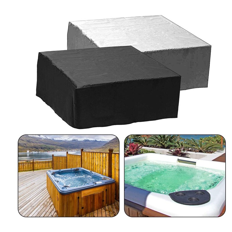 Capa de poeira para piscina, cobertura protetora impermeável para banheira, pátio, spa, quadrado, banheira com dossel