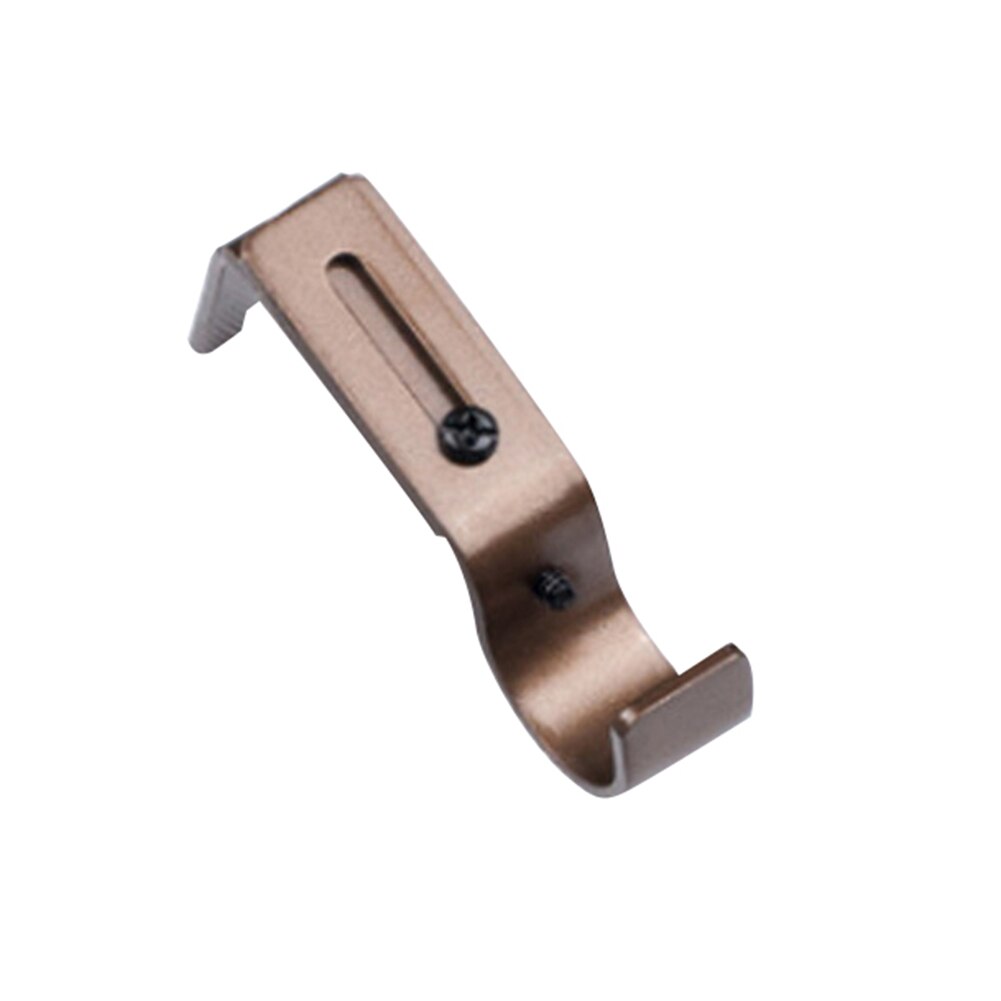 Adjustable Iron Window Curtain Rod Bracket Holder Drape Bar Fixed Hook Clamp Magic Wall Curtain Hanging Rod For Home Bedroom: Brown