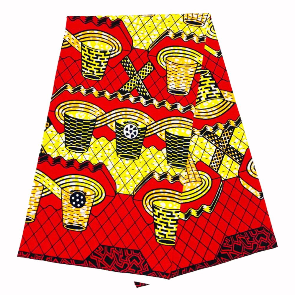 Afrikaanse Fabrix Waxprint Ankara Katoen Wax Pagne Wax 6 Yards Afrikaanse Ankara Naaien Stof: color8
