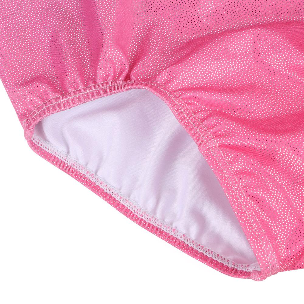 BAOHULU Shiny Sleeveless Gymnastics Leotard Girls Cartoon Cat Pattern Ballet Leotard Children Training Bodysuits Dance Jumpsuits