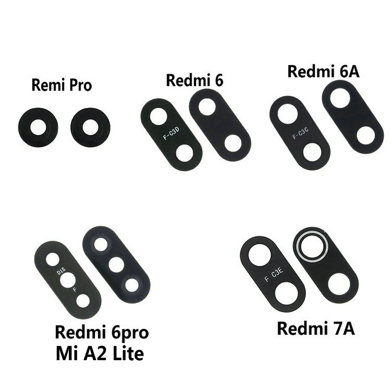 1PCS Neue Kamera Glas Objektiv Zurück Hinten Kamera Glas Objektiv mit Kleber Ersatz für Xiaomi Redmi 6A 6 6pro 7A 8A K30 S2 telefon