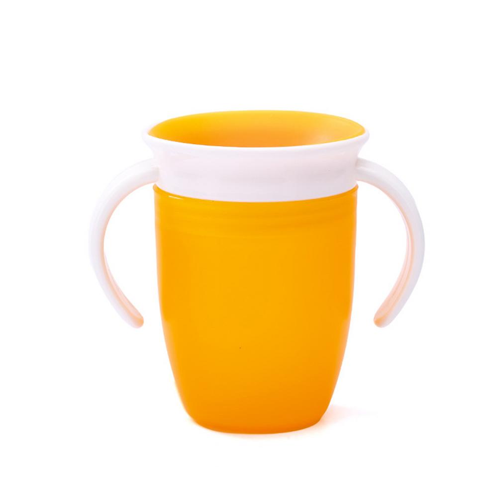 360 Graden Lekvrije Magic Cup Baby Trein Cup Leren Drinken Lekvrije Anti-Choke Cup voor Baby 'S Meer dan 6 Maanden: Orange