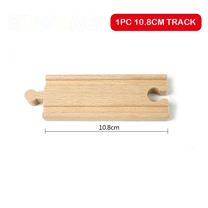 Wooden Train Track Accessories Beech Wood Train Railway Parts Straight Curve Tracks Fit Thomas Biro Train Toys for Kids: 10.8cm track