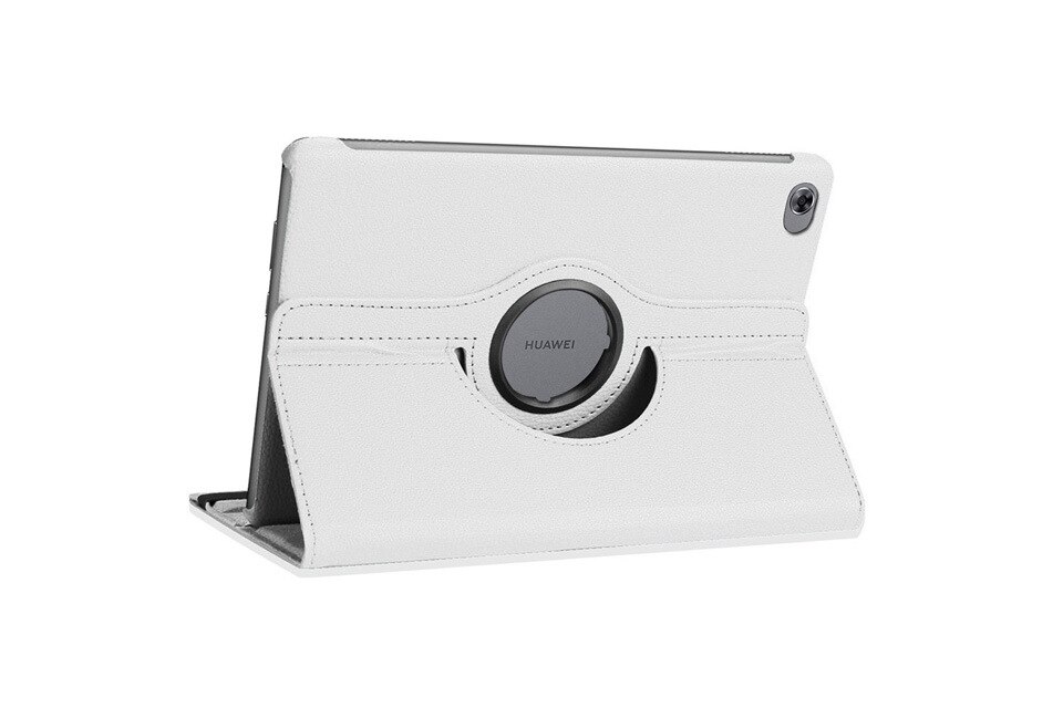 360 giratoria de la PU Funda de cuero para Huawei MediaPad M5 Pro 10,8 lite 10,1 8,4 BAH2-W19 JDN2-AL00 SHT-AL09 CMR-W09 Tablet caso: Blanco / For Huawei M5 lite10