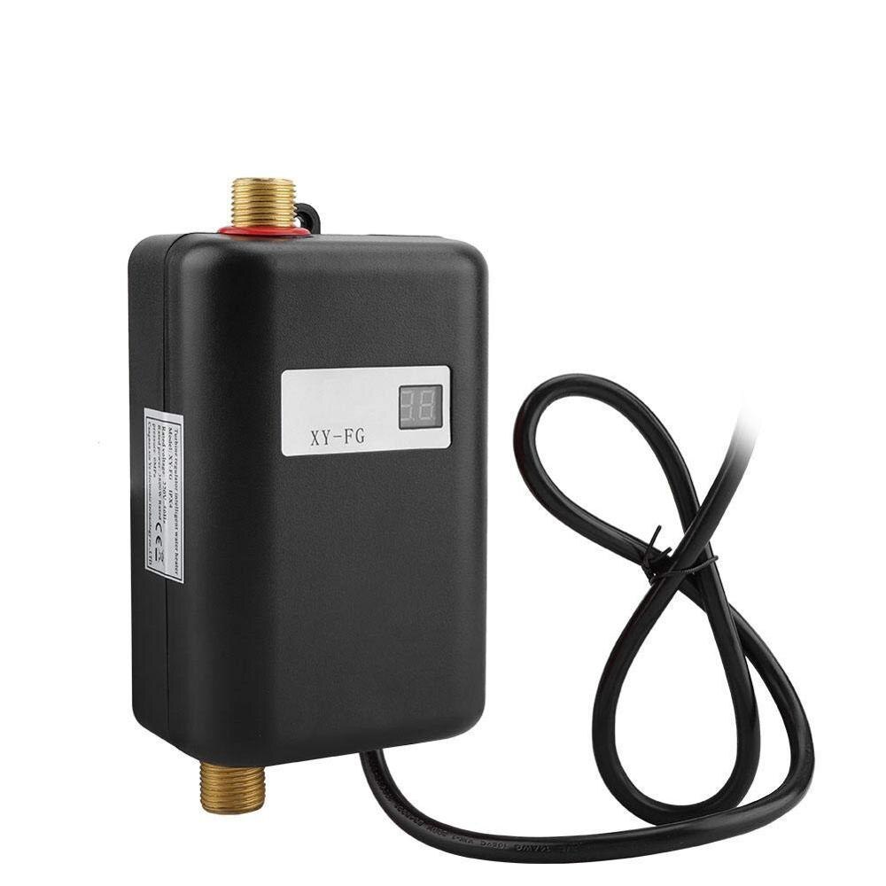 ALDXY57-XY-FB, mini chauffe-eau instantané, petit trésor de cuisine à chauffage rapide, chauffe-eau électrique à température constante de douche.: Black / Us Plug