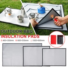 Fire Pit Pad Prevent Floor Deck Mat Camping Fireproof Grill Mat Blanket Heat Insulation Pad For Outdoors Picnic Barbecue BBQ