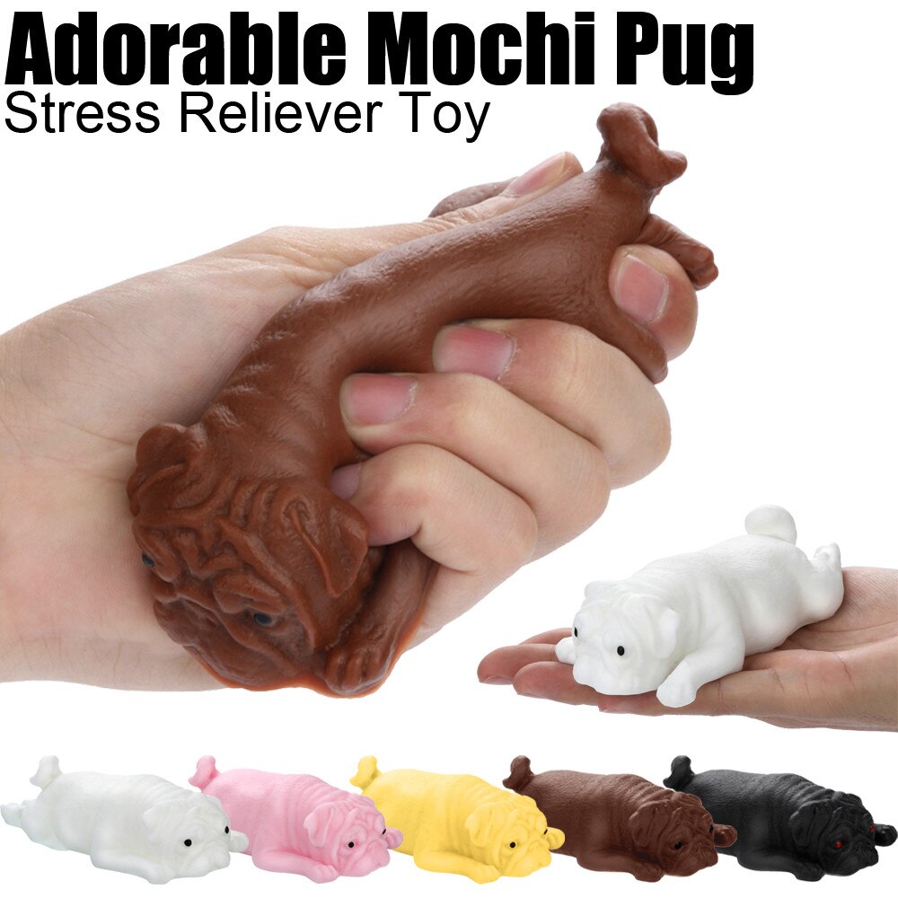 Squishies Mochi Pug Puppy Squeeze Healing Fun Kawaii Stress Reliever Toys Decompression Toys Slow Rising Stress Reliever T