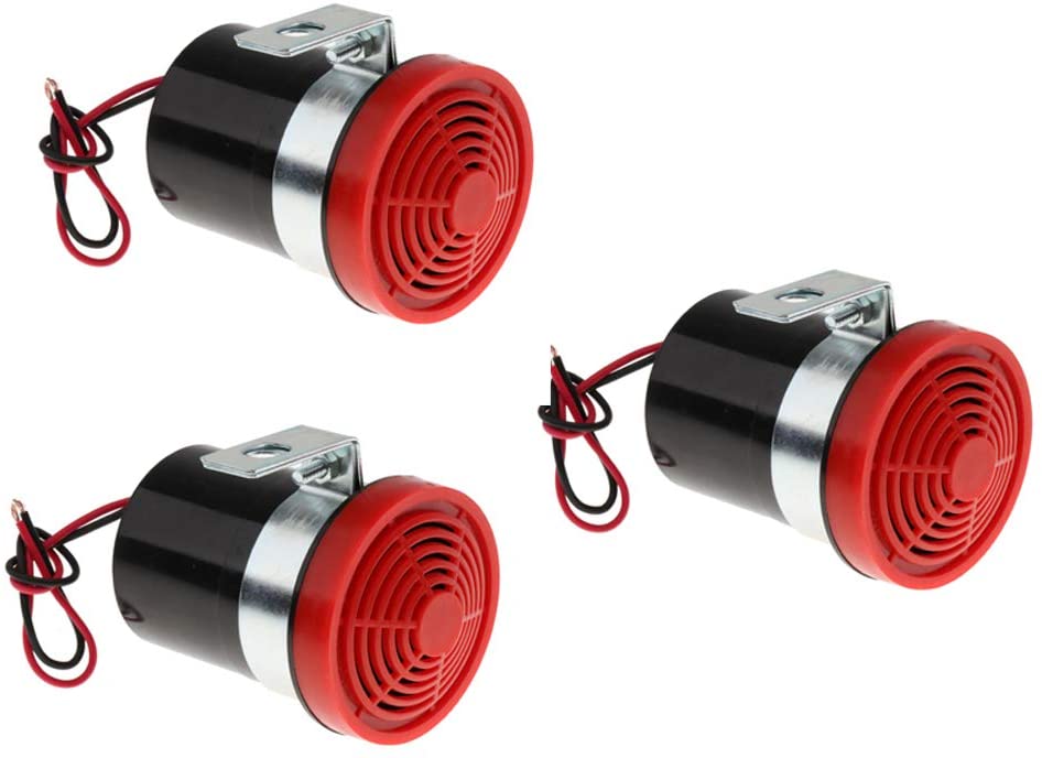 3x 12 V-24 V Reverse Accessoires Pieper Hoorn Voertuig Auto Waarschuwing Back Up Auto Achteruitrijcamera Alarm Speaker Buzzer sirene Met Draad-Rood