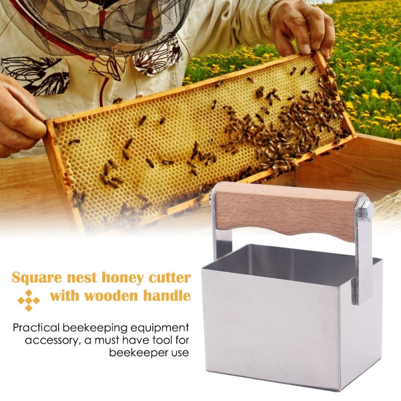 6CM*9CM Stainless Steel Honey Comb Square Cutter Comb Honey Cutter for Honey Beekeeper Bee Honey Tool