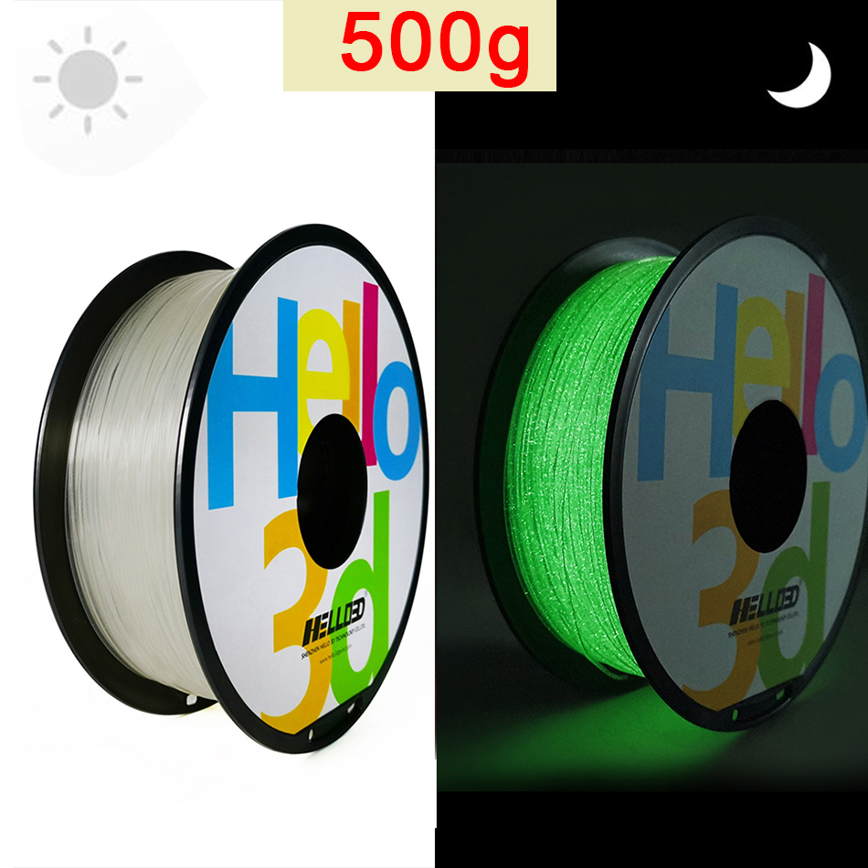 PLA glühen in das dunkel Nachtleuchtende Filament 1,75mm Kunststoff 3D Drucker Materialien glühend Regenbogen verrotten Glühwürmchen Grün Filamente: Glühwürmchen Grün- 500g