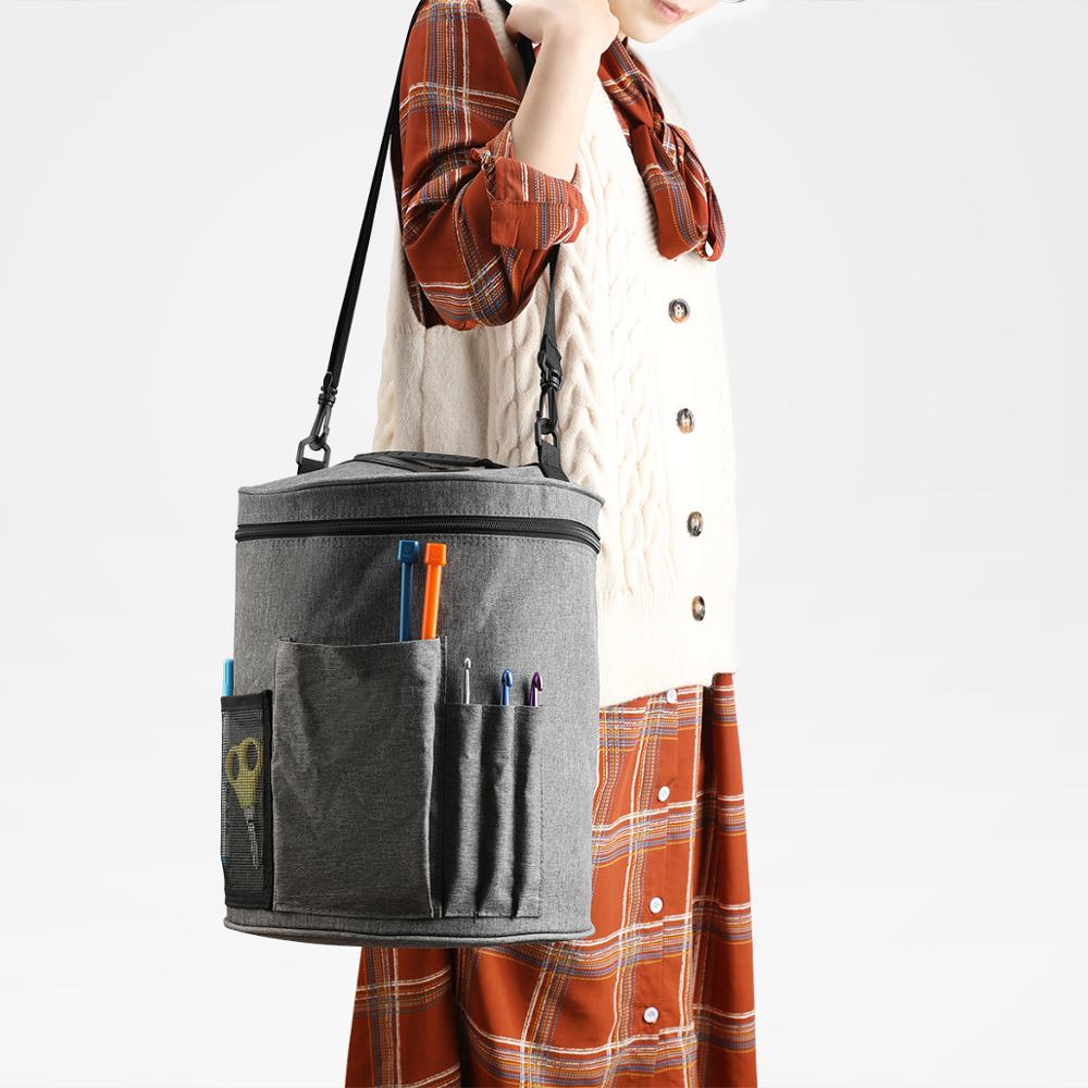 betroffen Tasche Garn Tote Lagerung Tasche für Wolle Häkeln Haken betroffen Nadeln DIY Haushalt Veranstalter NäHenne Werkzeuge Zubehör
