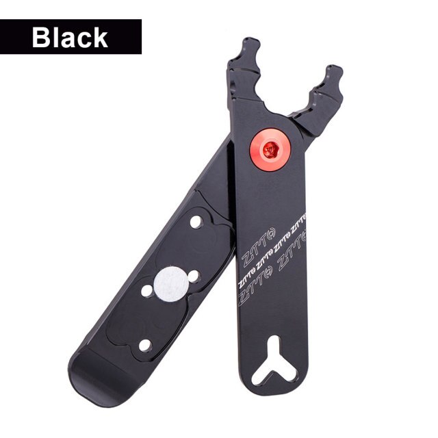 4-in-1 Bicycle Chain Magic Buckle Quick Release Buckle Splitter Bicycle Chain Repair Tool Bicycle Chains Remover Valve Tools: Black