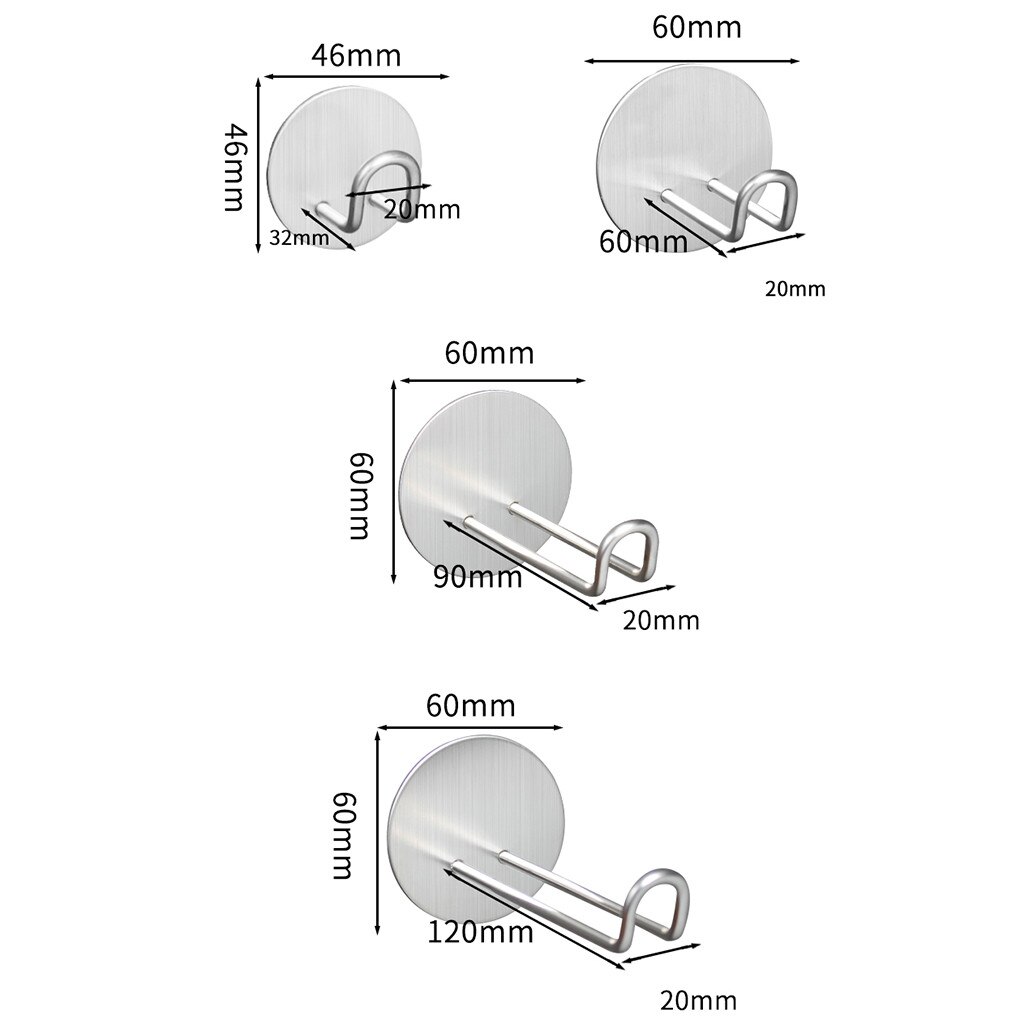 Stainless Steel Hook Kitchen Storage Hook Bathroom Towel Hook Door Hook Suspension Hooks for Kitchen Cookware or Butcher Meat