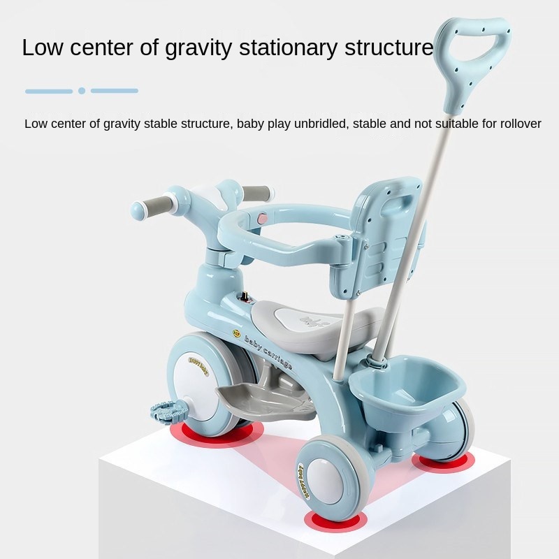 LazyChild Pedal Trike Baby Balance Bike Multi-function Kid Bicycle Child Stroller For 1-6 Years Baby