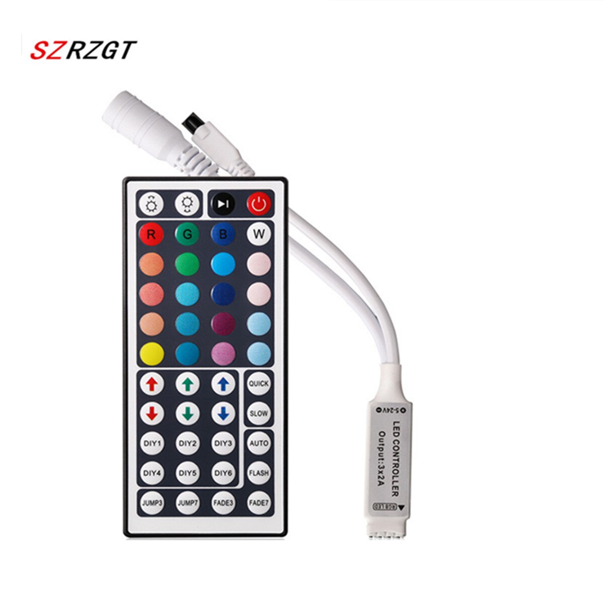 Led Controller 24 Keys LED IR RGB Controler box 1 to 2 Controller IR Remote Dimmer DC12V For RGB 3528 5050 LED Strip Lights
