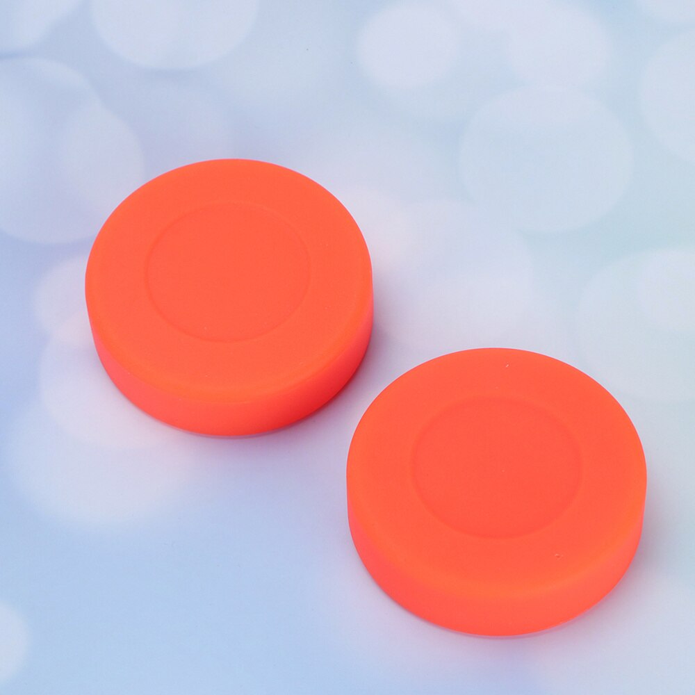 10 Stck Einstellbare Härte Gummi Eis Eishockey Pucks matt Eishockey Bälle Sport Liefert für Rolle Straße Eishockey(Orange)