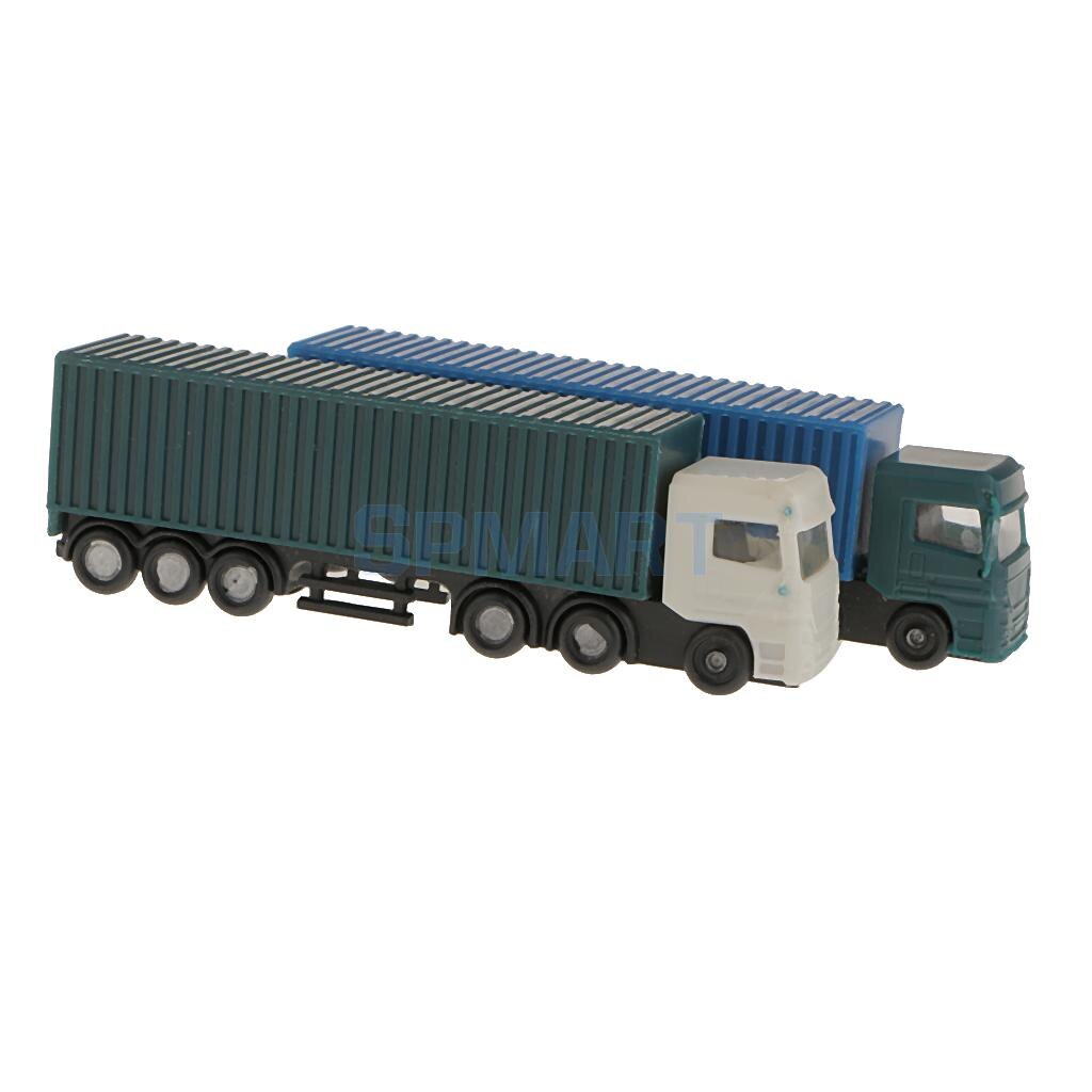 2Pcs Modell Container Lkw Abbildung 1:150 N Skala Gebäude Landschaft Layout