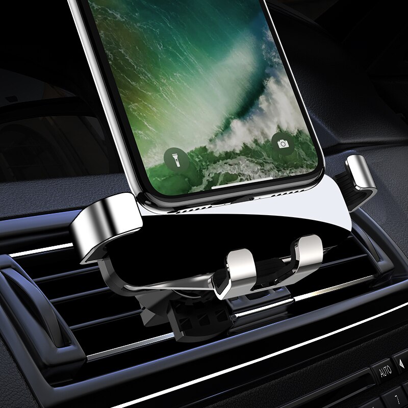 Tyngdekraft bilholder til telefon i bil lufthul monterer ingen magnetisk mobiltelefon holder gps stativ til iphone 12 11 pro 8 samsung