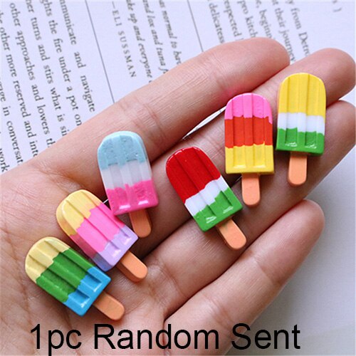 Boxicute Slime Charms Additieven Hars Ijslolly Ijs Accessoires Decor Filler Voor Pluizige Clear Knapperig Slime Klei: Random Sent 1pc