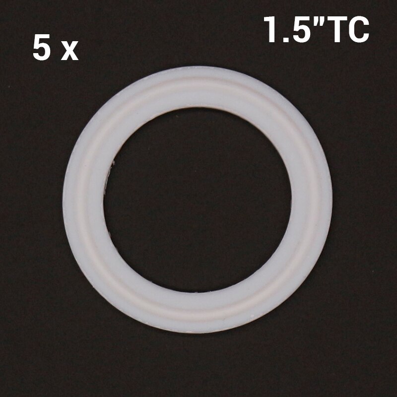 1.5" Tri-Clamp White PTFE(Teflon) Gasket 5 pcs/lot Food Grade High Temperature Brewer Hardware