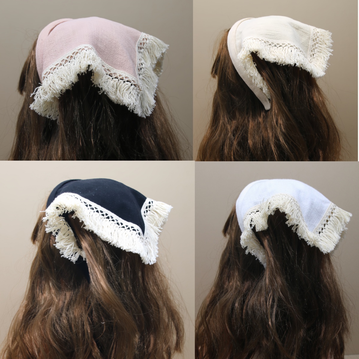 Bandana de tela vaquera para niña, Bandana de lino, accesorios para el cabello, novedad de primavera y verano