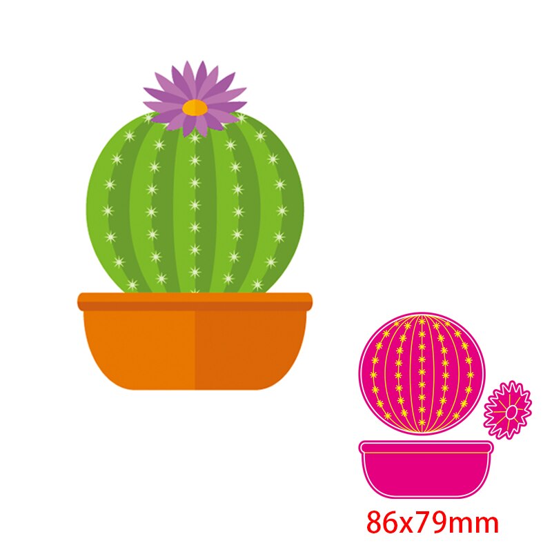 17 sorters krukväxt blommor gräs kaktusblad metall skär stansar bonsai aloe stencil för gör-det-själv scrapbooking kort dekoration: 2