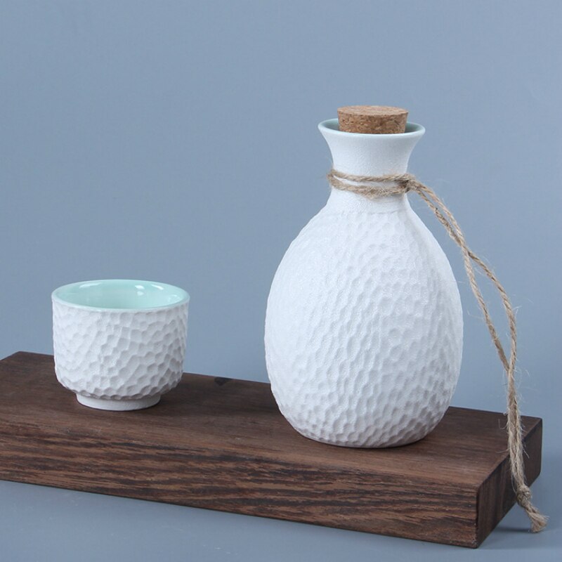 Japanse Stijl Sake Flagon Set Met 4 Wijn Mok Cups Hip Kolven Keramische Ambachten Drank Saka Stoup Wijn Pot Pak fles Voor Alcohol