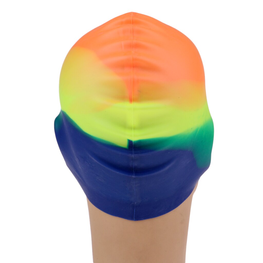 Premium Durable Flexible Silicone Swim Cap Swimming Pool Hat for Men and Women, Boys and Girls: A2